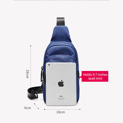 ODM OEM Oxford Textile Sports Crossbody Chest Sling Bags 18*9*28cm