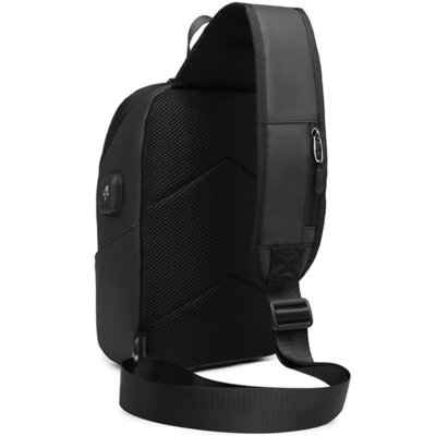 7.9 Inch IPAD USB Charging Shoulder Travel Sling Bag 18*10*30cm