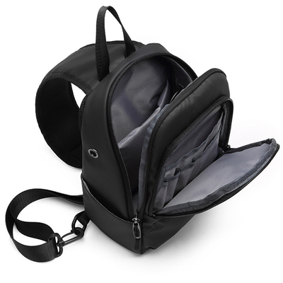 7.9 Inch IPAD USB Charging Shoulder Travel Sling Bag 18*10*30cm