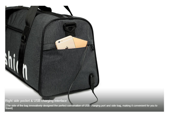 PU Leather Sports Messenger Short Distance Travel Bag 52*25*31cm
