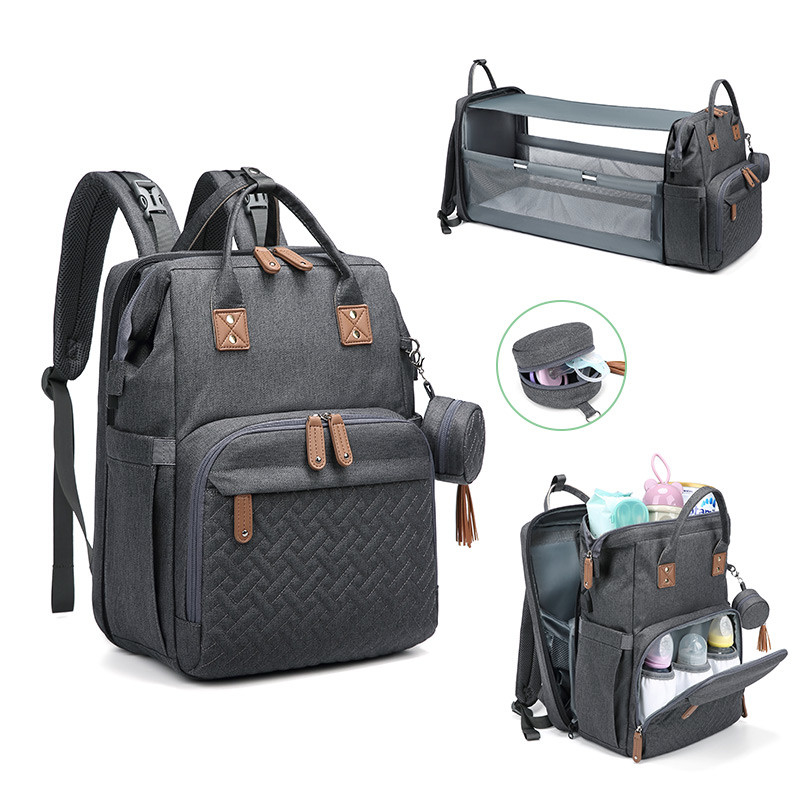 20L Nylon 600D Folding Diaper Bag Multifunctional Nappy Bag 1.4kg