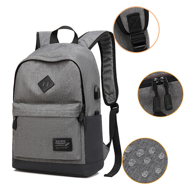 Anti Theft Student School Backpack 18.5L Lightweight Laptop Rucksack